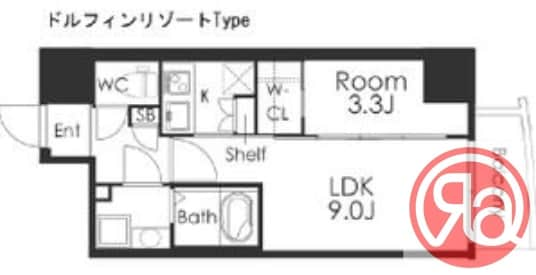 マリンズ心斎橋Ⅲの物件間取画像