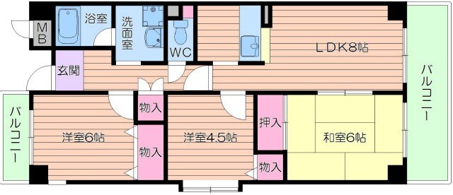 フォレスタ育和の物件間取画像