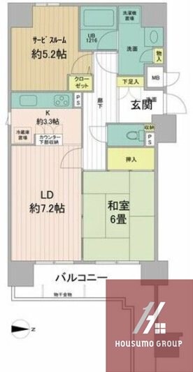 ダイアパレス玉造公園の物件間取画像