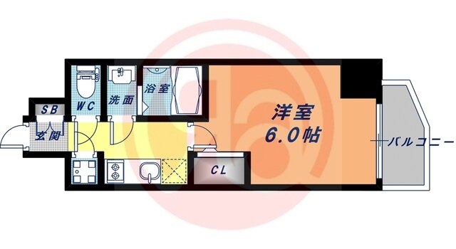 エスリード天王寺ブランシェの物件間取画像