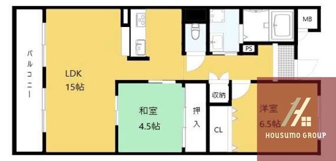 サウスシックスの物件間取画像