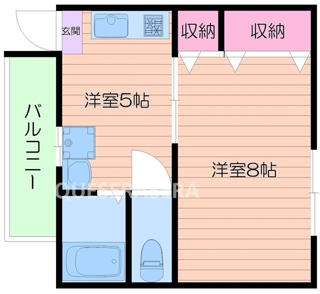 エバー西田辺の物件間取画像