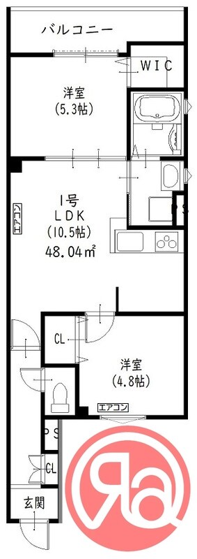 クリエオーレ鷹合の物件間取画像