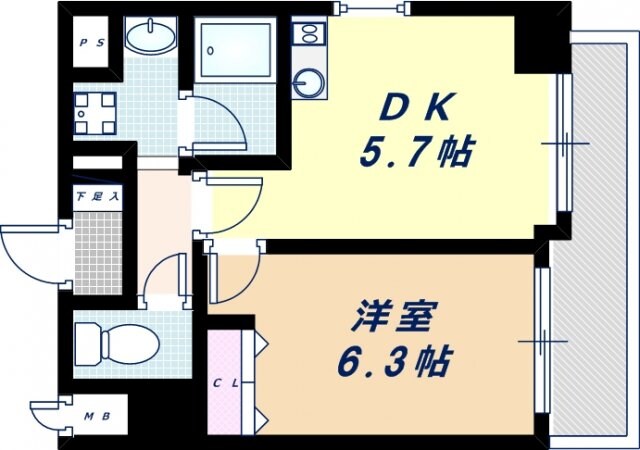 ダイアパレス清水谷の物件間取画像