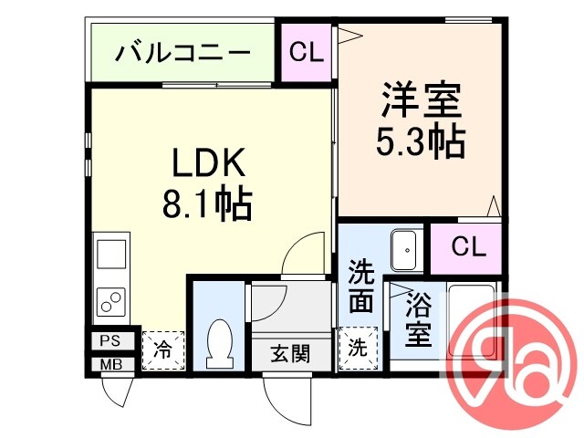 フジパレス帝塚山Ⅰ番館の物件間取画像