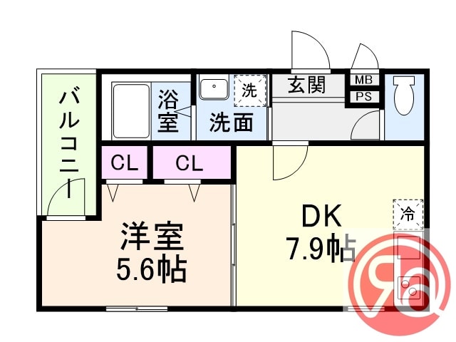 フジパレス帝塚山Ⅱ番館の物件間取画像