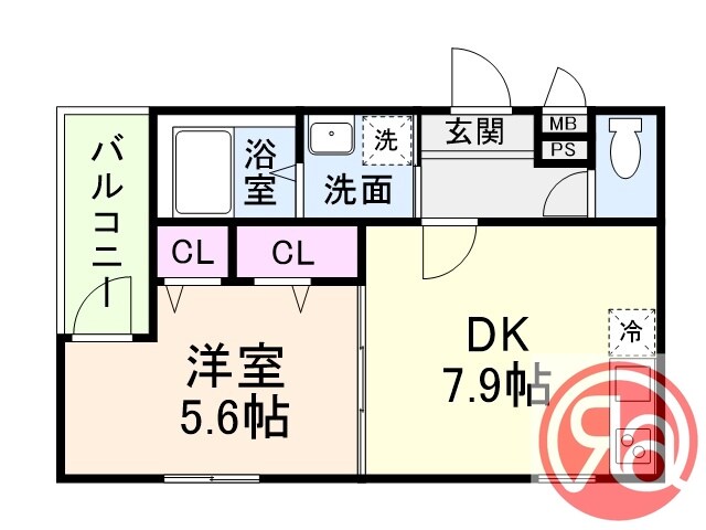 フジパレス帝塚山Ⅱ番館の物件間取画像