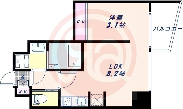 アクアプレイス天王寺Ⅲの物件間取画像