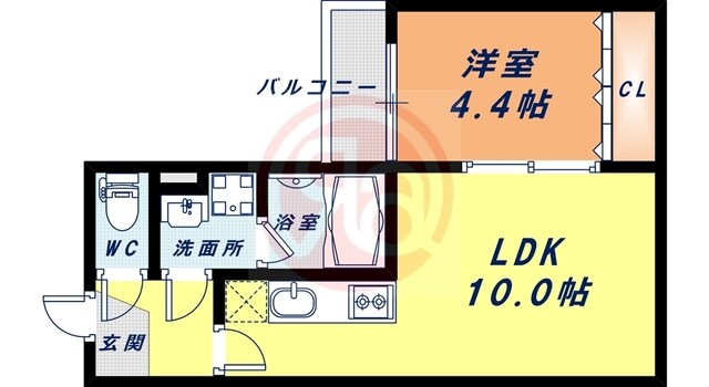 コスモクレスト清水丘の物件間取画像