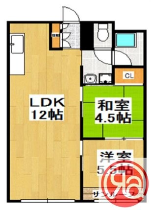 長居東コーポの物件間取画像