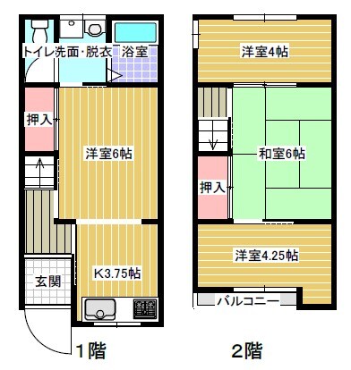 有田貸家の物件間取画像