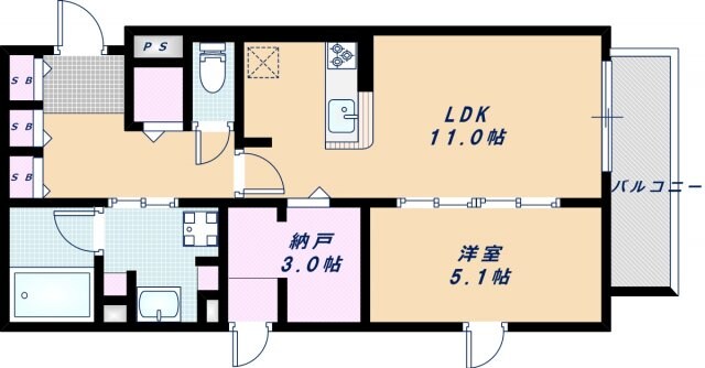 ビオトープ味原町の物件間取画像