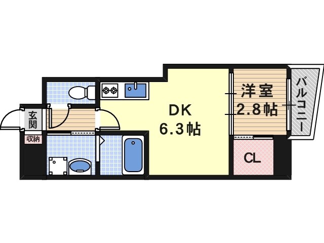 セレニテ夕陽丘ESTの物件間取画像