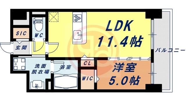 グランパシフィック花園Luxeの物件間取画像