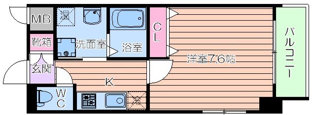 レジュールアッシュ天王寺Ⅱの物件間取画像