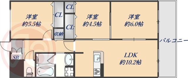 ネオコーポ桃谷の物件間取画像