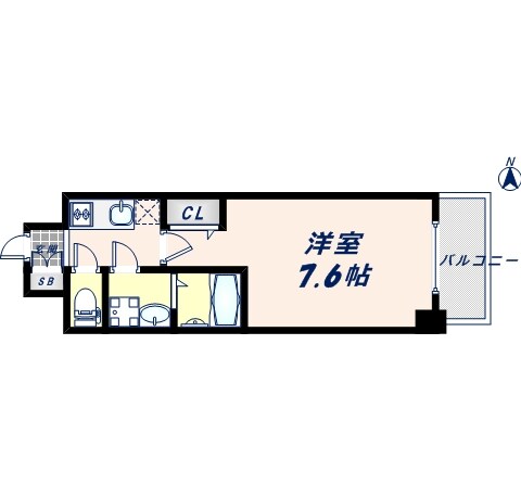 エスライズ天王寺EASTの物件間取画像