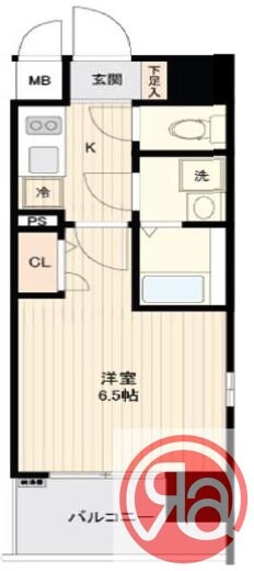 エスリード谷町六丁目レジデンスの物件間取画像