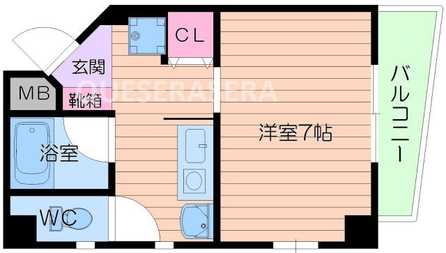 ノイエス大江四天王寺の物件間取画像