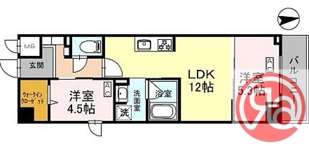 シスネ難波宮の物件間取画像