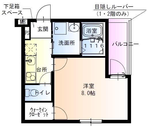 フジパレス針中野湯里の物件間取画像