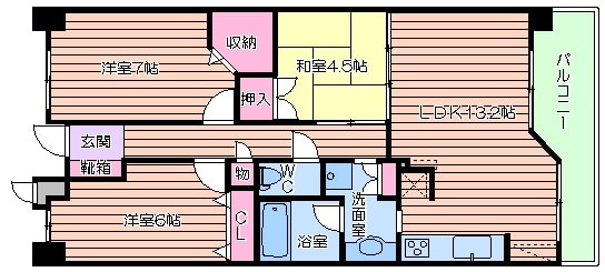 カスタリア阿倍野の物件間取画像