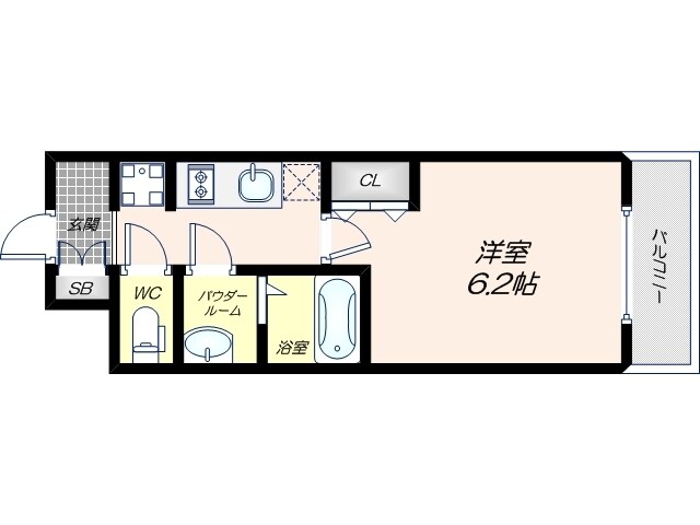 プレサンス上町台夕陽丘の物件間取画像