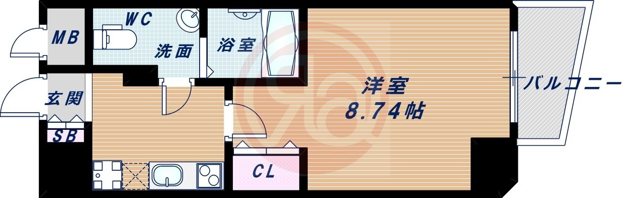 大阪プレステージアコモデーションの物件間取画像