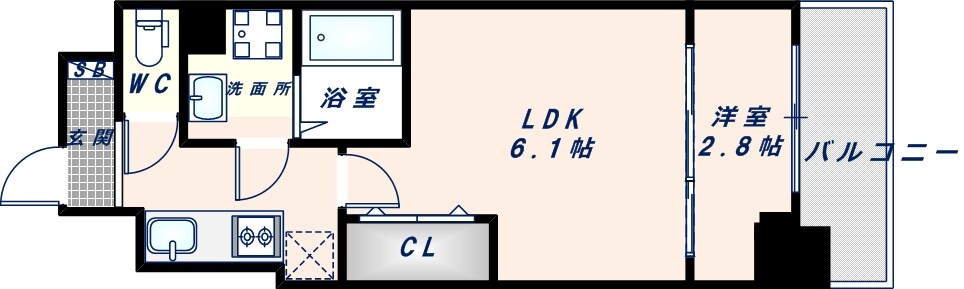 リアライズ鶴橋東Ⅱの物件間取画像