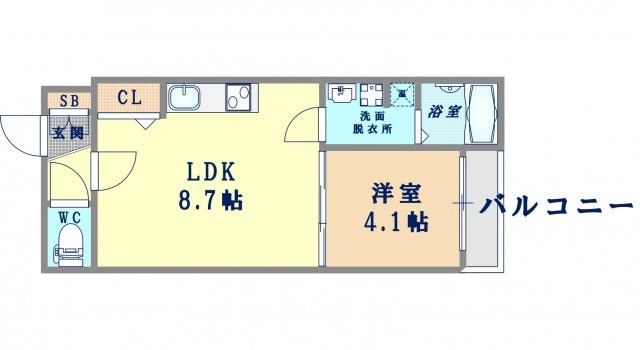 F asecia Kastalia（エフアセシアカスタリア）の物件間取画像