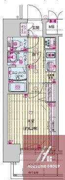 プレサンス鶴橋トレヴィエの物件間取画像