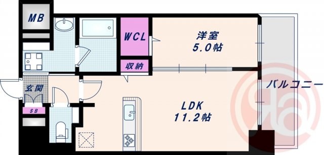 セファ上本町の物件間取画像