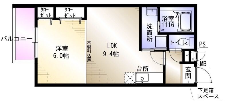 フジパレス エン Ⅱ号館の物件間取画像