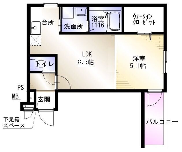 フジパレス エン Ⅱ号館の物件間取画像