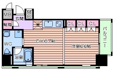 セイワパレス夕陽丘の物件間取画像