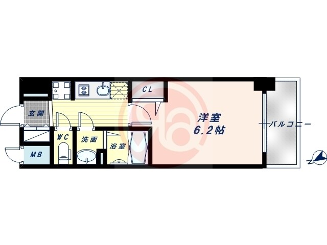 プレサンス難波インフィニティの物件間取画像