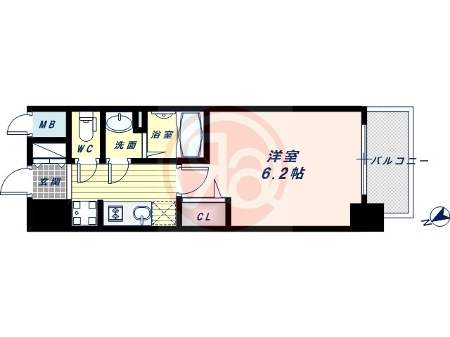 プレサンス難波インフィニティの物件間取画像