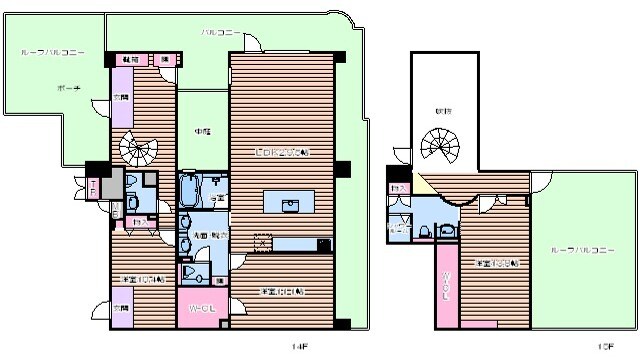 ロイヤルパークス桃坂の物件間取画像