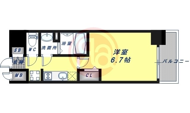 プレサンス上町台筆ヶ崎NORTHの物件間取画像