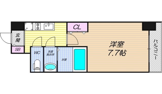 グランパシフィック岸里東の物件間取画像