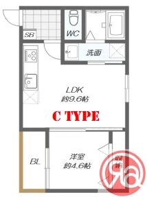 ルチェ・ソラーレⅡ玉出西の物件間取画像