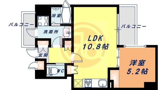 FLAT INN UESHIOの物件間取画像