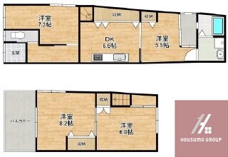 昭和町2貸家の物件間取画像