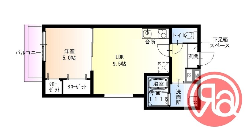 フジパレス今川公園Ⅱ番館の物件間取画像