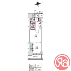 スプランディッド上本町WESTⅡの物件間取画像