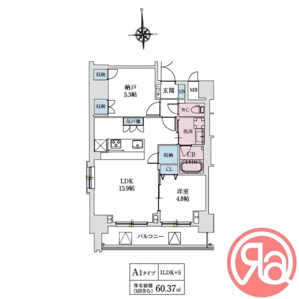 スプランディッド上本町WESTの物件間取画像