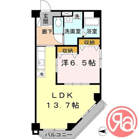 双輪建物第一コーポの物件間取画像