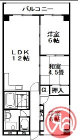 上本町ガーデンハイツの物件間取画像