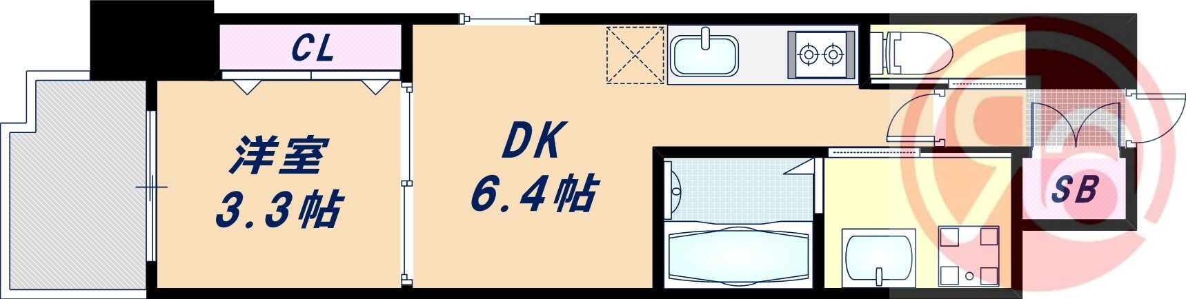 クローバー・プレミア長居公園東の物件間取画像