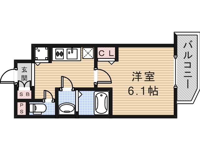 プレサンス上町台クレストの物件間取画像